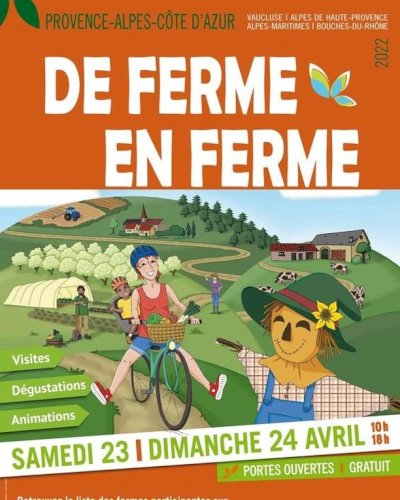 L'édition de Ferme en Ferme 2022 aura lieu le weekend du 23 et 24 avril ! 

Le temps d'un week-end, partez à la découverte de fermes diversifiées, à la rencontre d'agricultrices et d'agriculteurs passionnés et engagés.

Sur les hauteurs de Sault, à proxim